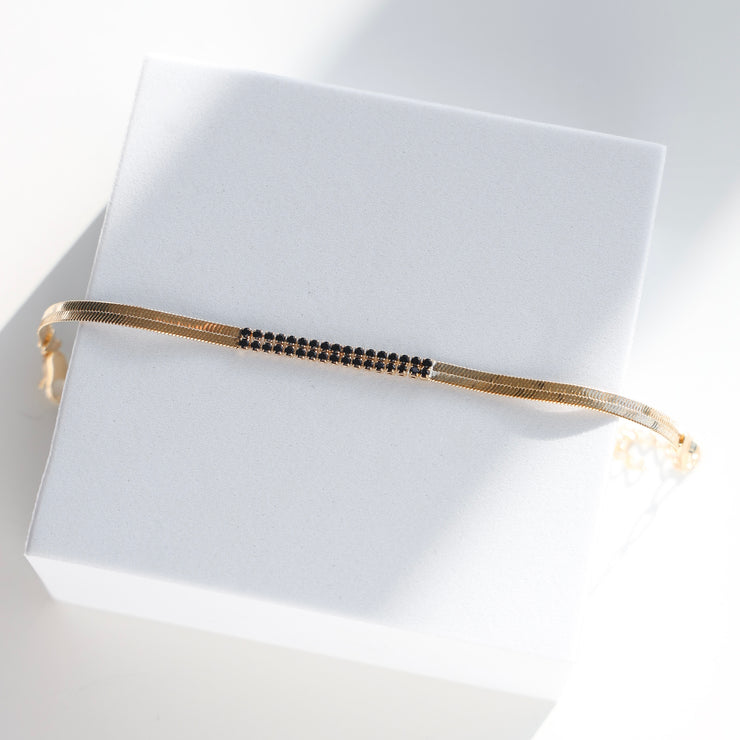 BLACK DIAMOND CENTER BRACELET