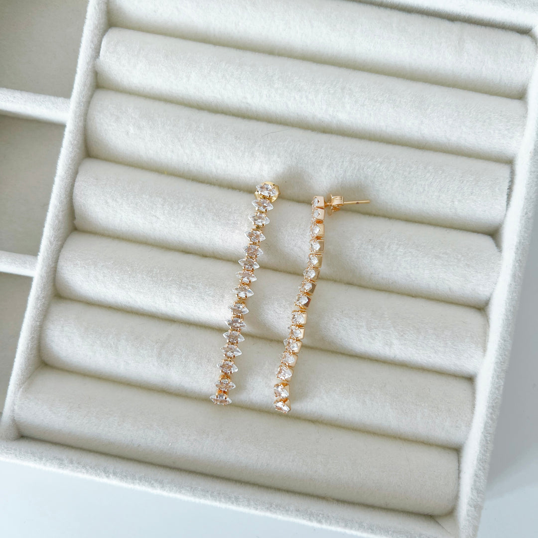 Baby Marquise Drop Down Earrings