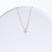 SMALL DIAMOND CROSS NECKLACE