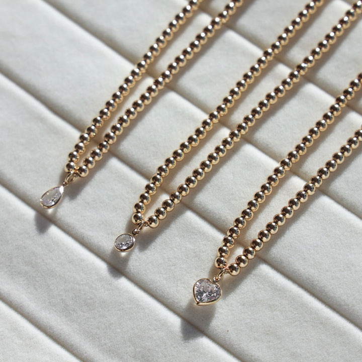 Crystal Circle Beaded Necklace