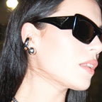 SILVER DOUGHNUT EAR-CUFF