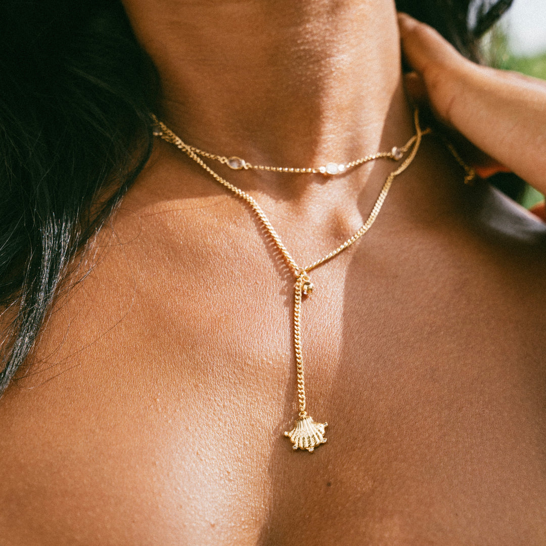 Seashell Lariat Necklace