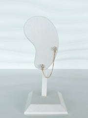 DOUBLE PIERCING DIAMOND EARRINGS