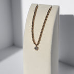 CRYSTAL HEART BEADED NECKLACE