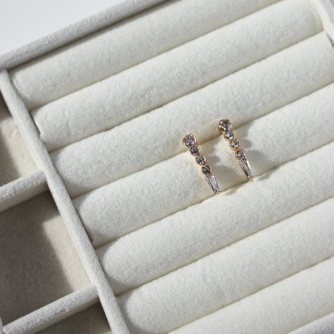 Baby Drop Down Diamond Studs