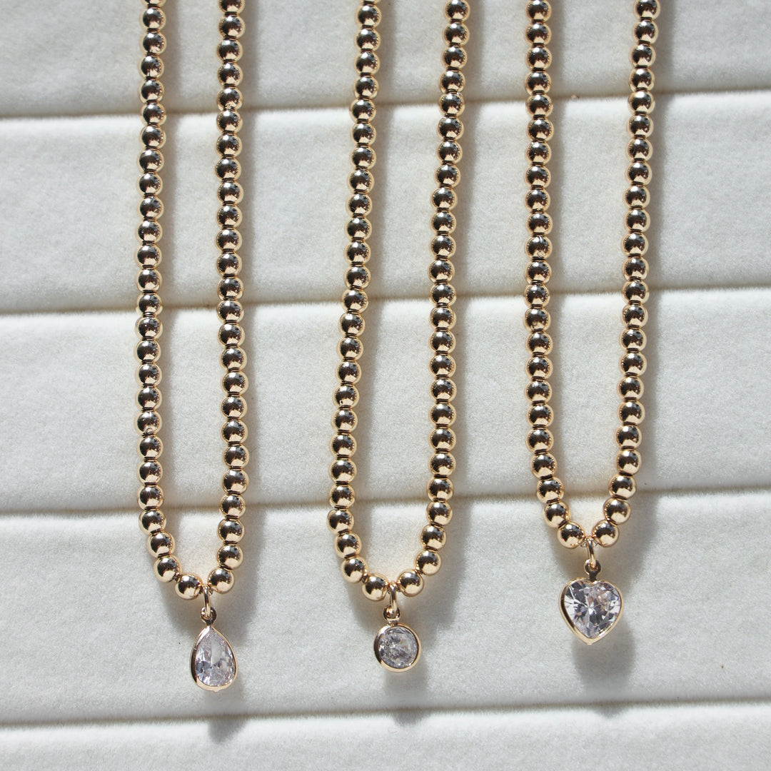 Crystal Circle Beaded Necklace