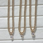 CRYSTAL HEART BEADED NECKLACE