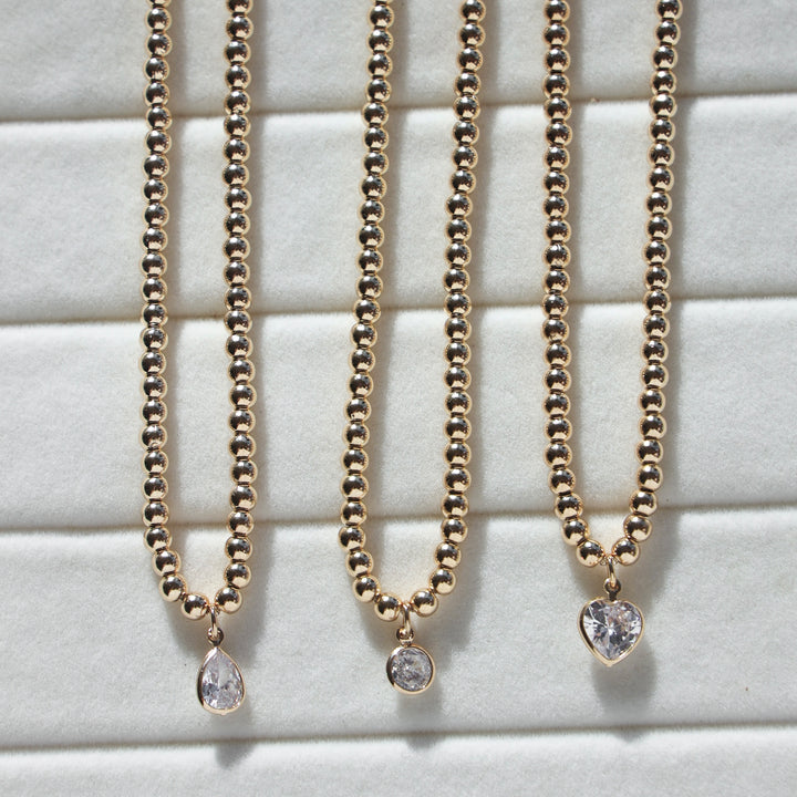Crystal Circle Beaded Necklace