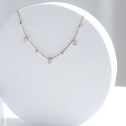 DIAMOND CRYSTAL HEARTS NECKLACE