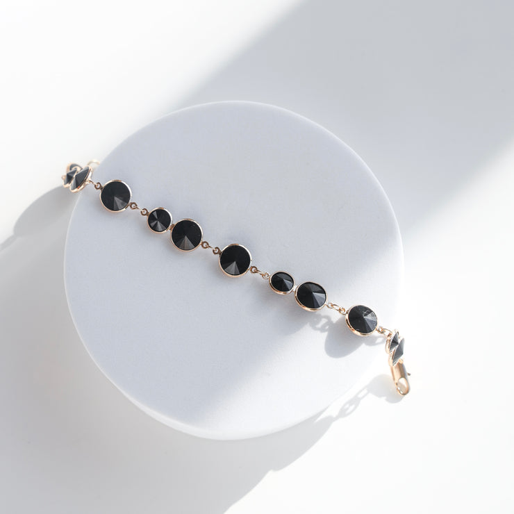 BLACK CRYSTALS BRACELET
