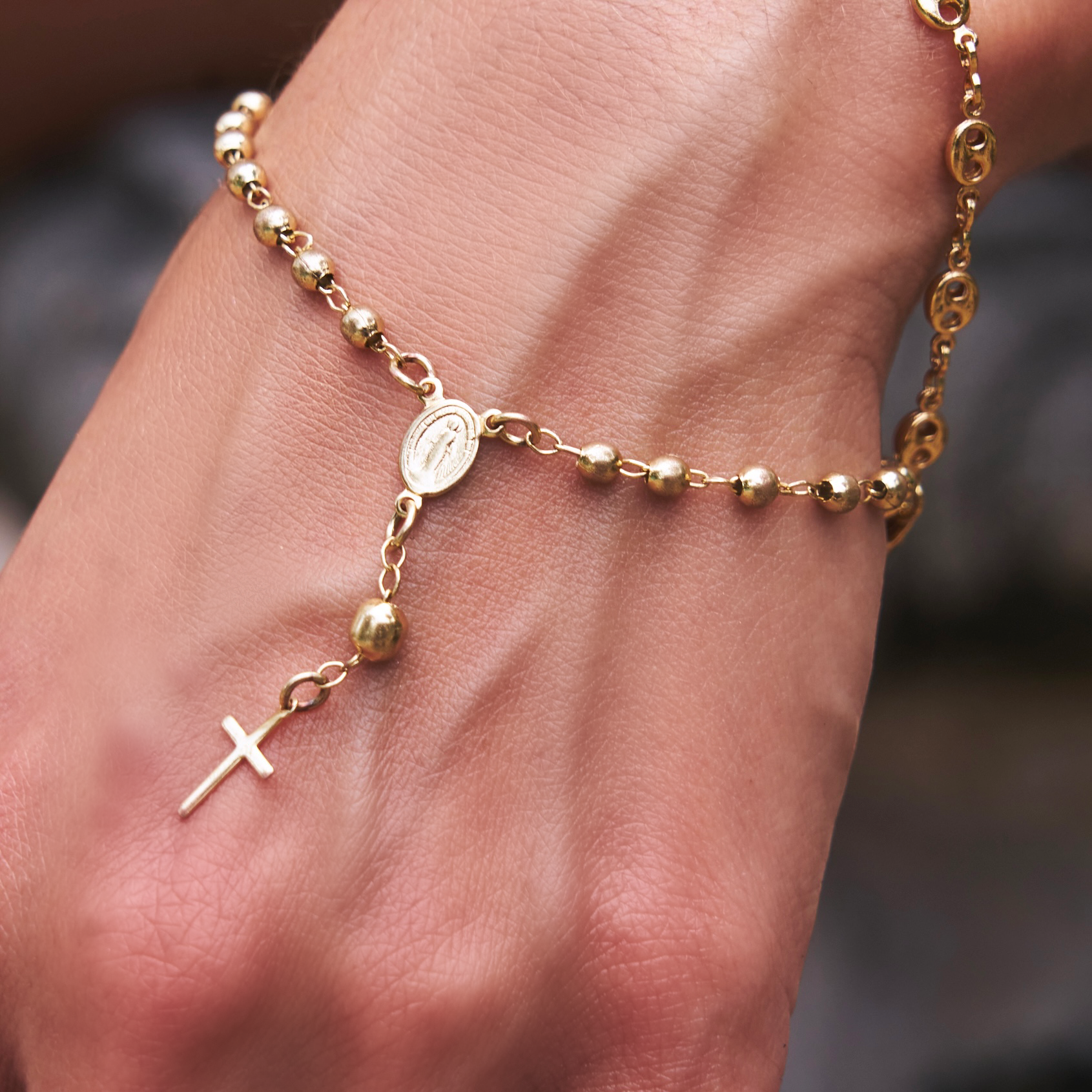 THICK CLASSIC ROSARY BRACELET