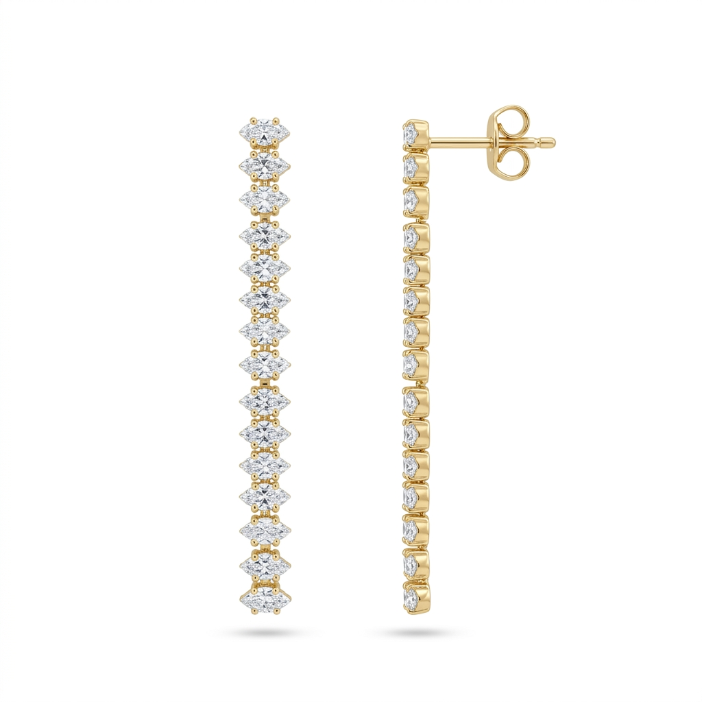 Baby Marquise Drop Down Earrings