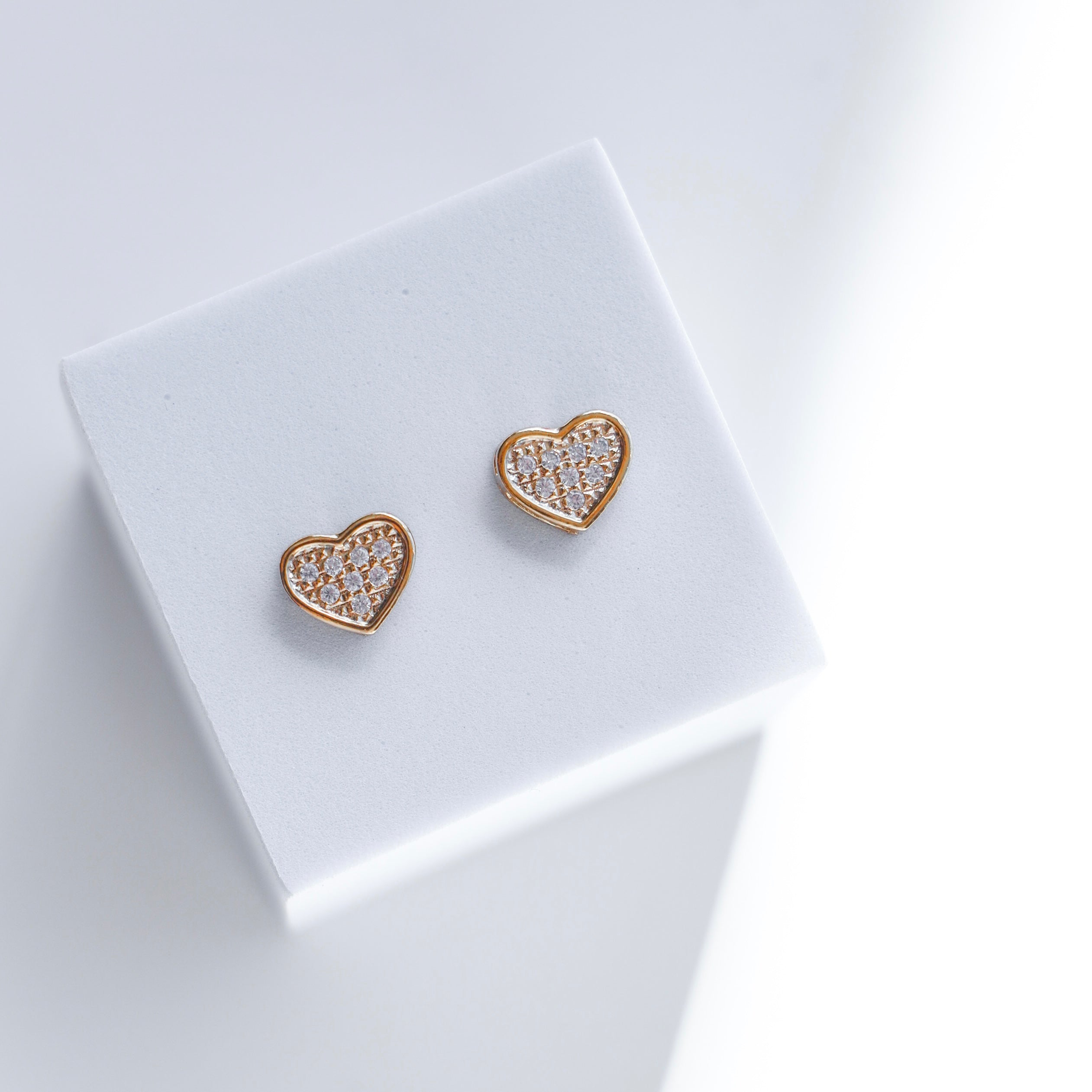 HEART DIAMOND PAVE STUDS