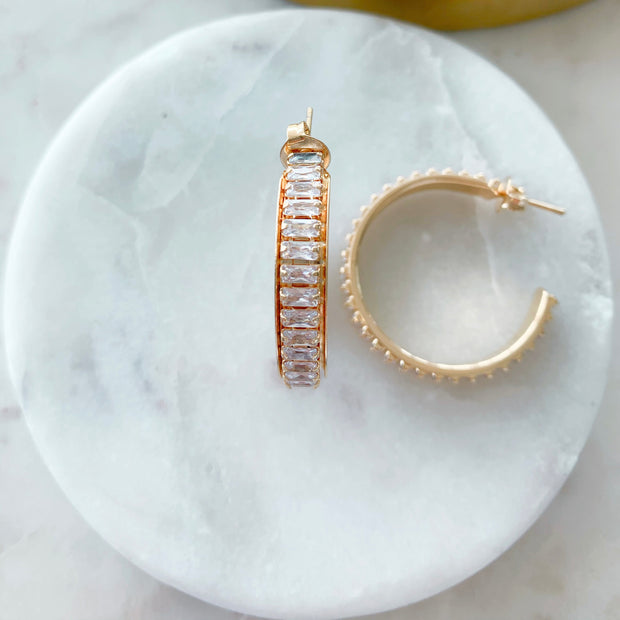 CAMILLE DIAMOND HOOPS
