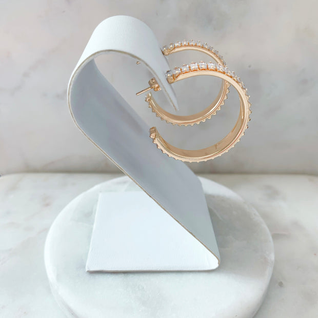 CAMILLE DIAMOND HOOPS