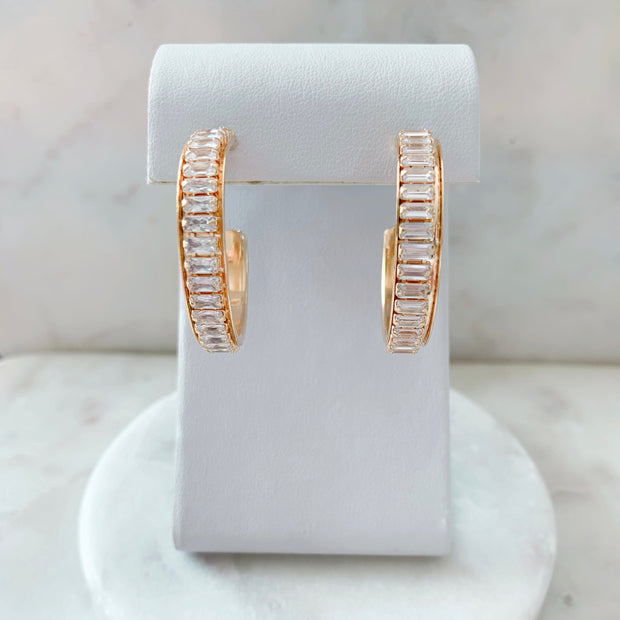 CAMILLE DIAMOND HOOPS