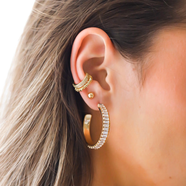CAMILLE DIAMOND HOOPS