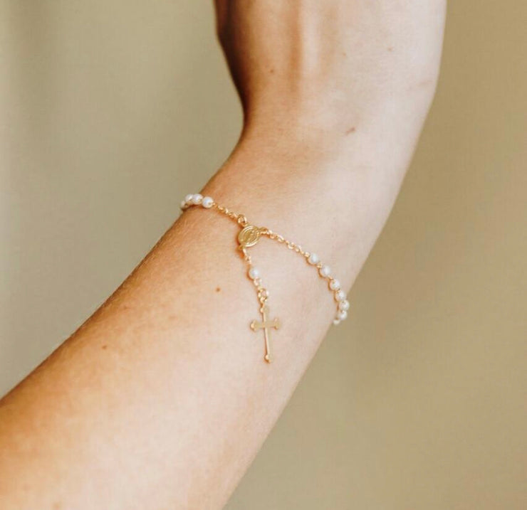 Pearl Rosary Bracelet