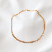 THIN DOUBLE CUBANA NECKLACE